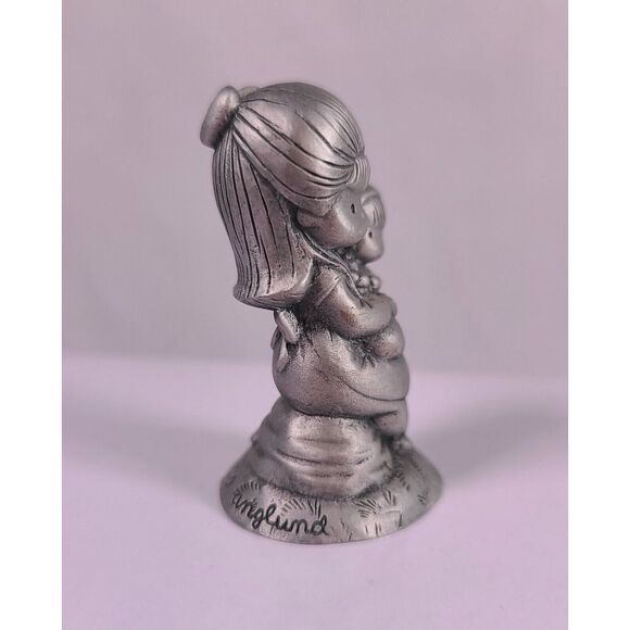 Vintage Hallmark Fine Pewter - Mother Holding Child MINI FIGURINE 1980 J. Walsh - Picture 2 of 5